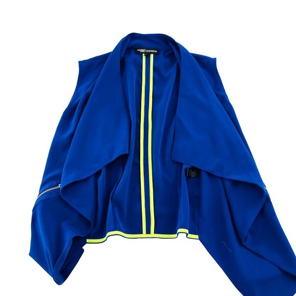 Fashion Star For Express Women's Open Front Vest With Neon Trim Size Small - Picture 1 of 5